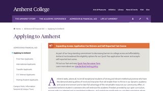 
                            3. Admission & Financial Aid | Applying to Amherst | Amherst ...