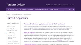 
                            3. Admission & Financial Aid | Current Applicants | Amherst College