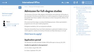 
                            4. Admission for full-degree studies | International Office