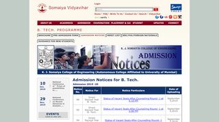 
                            2. Admission Notices - KJ Somaiya College Of Engineering