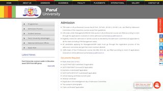 
                            3. Admission - Parul University