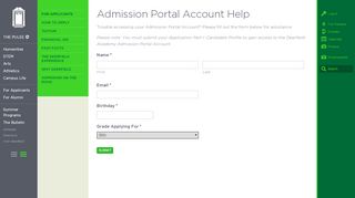 
                            1. Admission Portal Account Help | Deerfield Academy