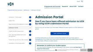 
                            9. Admission Portal - Ucn