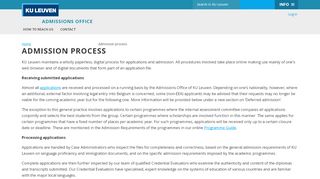 
                            8. Admission process – Admissions Office