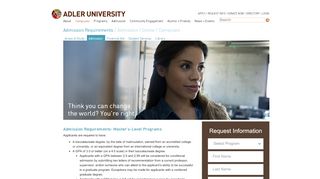 
                            7. Admission Requirements | Online | Campuses | Adler University