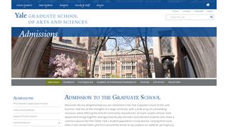 
                            7. Admission to the Graduate School | Yale Graduate …