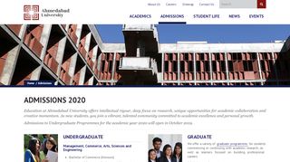 
                            7. Admissions | Ahmedabad University