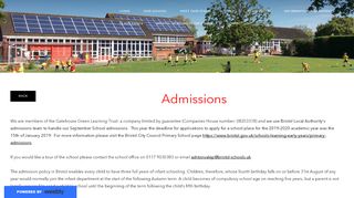 
                            3. Admissions - Ashton Vale Primary School