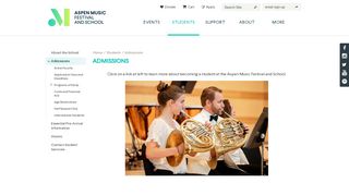 
                            5. Admissions | Aspen Music Festival And School