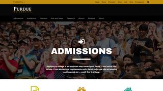 
                            6. Admissions, College Application - Purdue University