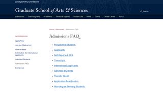 
                            5. Admissions FAQ | Graduate School of Arts & Sciences ...