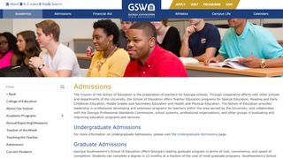 
                            9. Admissions - Georgia Southwestern State University