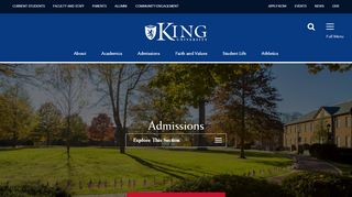 
                            1. Admissions | King University