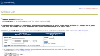 
                            10. Admissions Login - Harper College