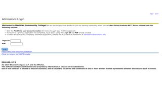 
                            2. Admissions Login - Meridian Community College