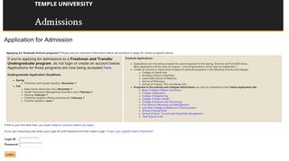 
                            7. Admissions Login - Temple - Temple University