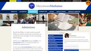 
                            3. Admissions: Marymount Manhattan College