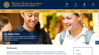 
                            5. Admissions - Notre Dame Academy