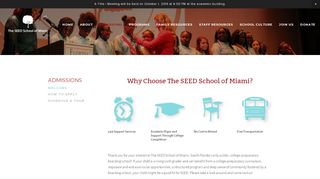 
                            5. Admissions page - Welcome — The SEED School of Miami