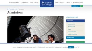 
                            3. Admissions | Pomona College in Claremont, California - Pomona ...