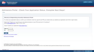 
                            1. Admissions Portal - Shippensburg University