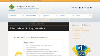
                            1. Admissions & Registration – Cypress College