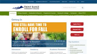 
                            1. Admissions, Residency & Getting into Front Range