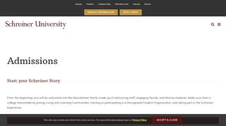 
                            8. Admissions | Schreiner University - Hill Country of Texas