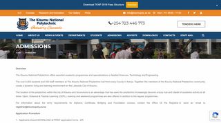 
                            1. Admissions – The Kisumu National Polytechnic