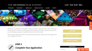 
                            7. Admissions - The Los Angeles Film School