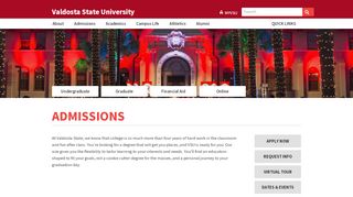 
                            8. Admissions - Valdosta State University