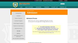 
                            4. Admissions - Welcome to BETHESDA UNIVERSITY