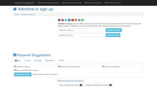 
                            7. Admitme tv sign up