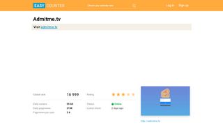 
                            7. Admitme.tv: AdmitMe.TV - Easy Counter