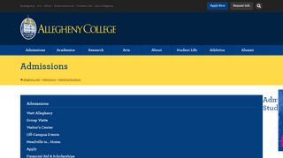 
                            4. Admitted Students « Admissions | Allegheny College - Meadville, PA