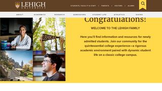 
                            8. Admitted Students | Lehigh University