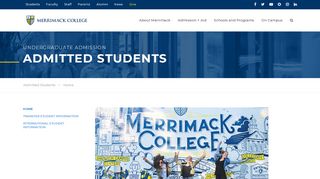 
                            6. Admitted Students | Merrimack College