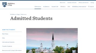 
                            9. Admitted Students | Middlebury