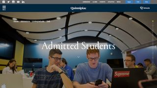 
                            6. Admitted Students to Quinnipiac University