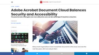 
                            8. Adobe Acrobat Document Cloud Balances Security and ... - CDW Blog