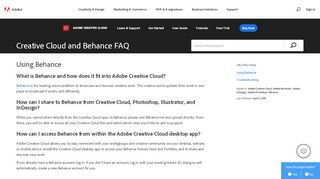 
                            5. Adobe Creative Cloud and Adobe Behance FAQ