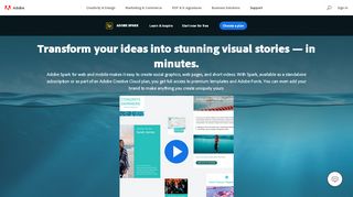 
                            2. Adobe Spark | Easily Create Graphics, Web Pages, Videos & More