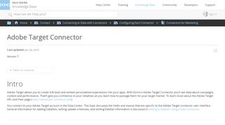 
                            9. Adobe Target Connector - Domo Knowledge Base