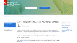 
                            6. Adobe Target: How to Access Your Target Sandbox – Adobe ...