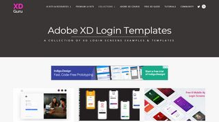 
                            5. Adobe XD Login Templates & Login screens example for Adobe XD