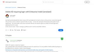 
                            5. Adobe XD requiring login with Enterprise Instal... | Adobe ...