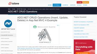 
                            8. ADO.NET CRUD Operations (Insert, Update, Delete) in Asp.Net MVC ...