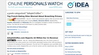 
                            4. AdopteUnMec - Online Personals Watch