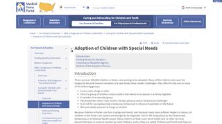 
                            8. Adoption of Children with Special Needs - Medical Home Portal