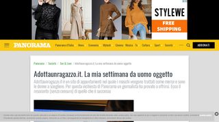 
                            6. Adottaunragazzo.it. La mia settimana da uomo …